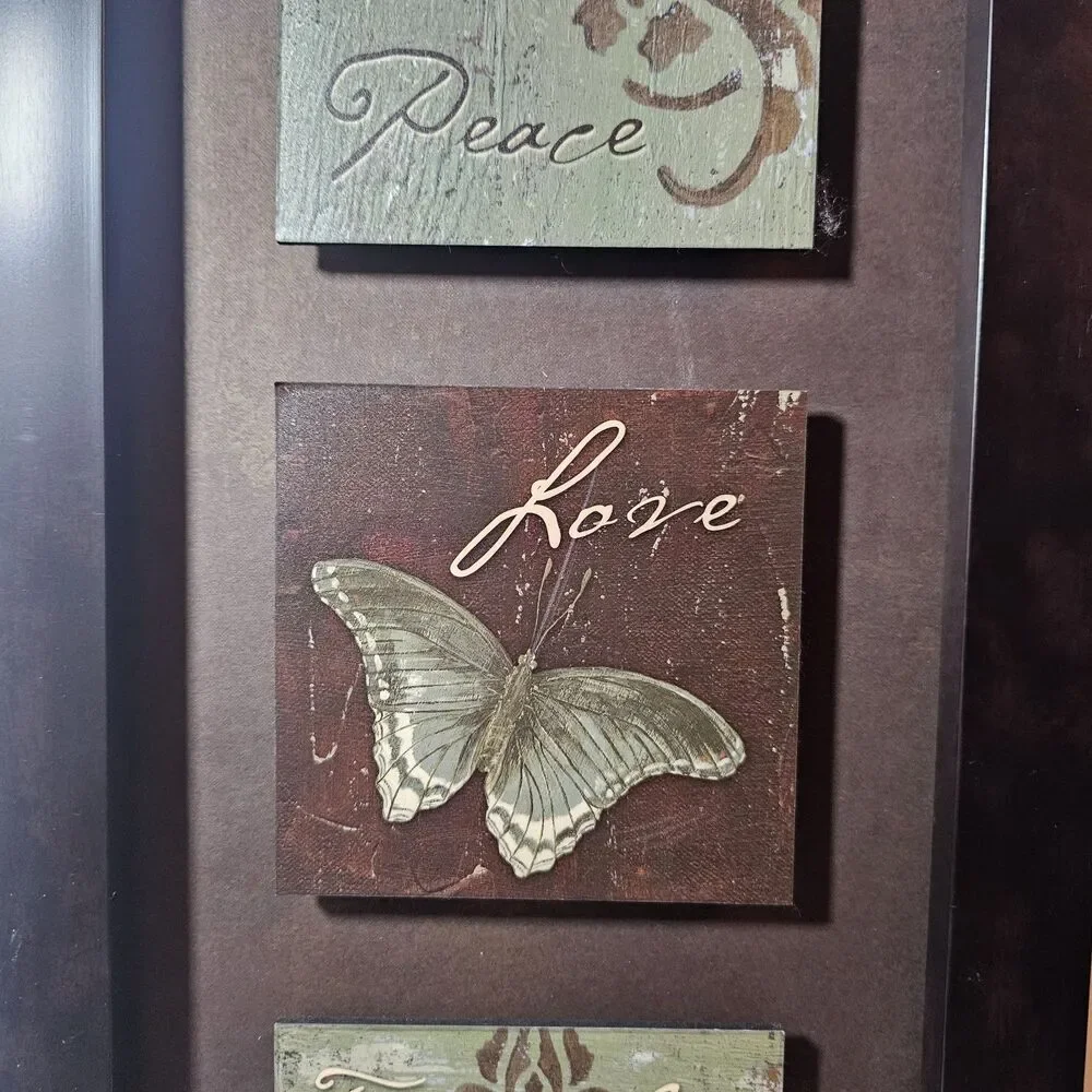 Debbie Dewitt Peace Love Tranquility Butterfly Wall Art